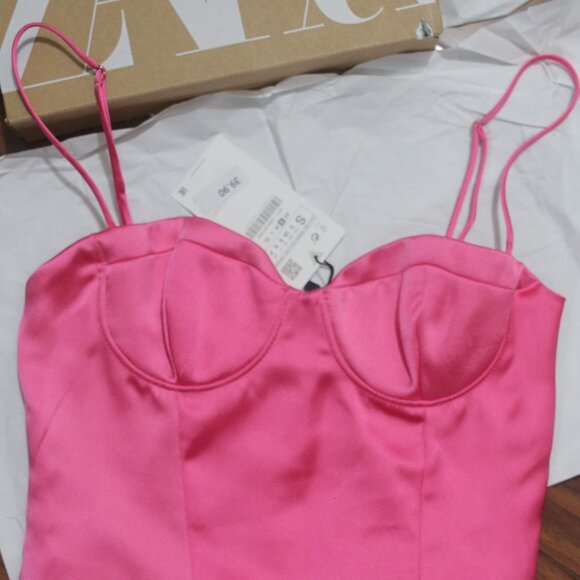 NWT Hot Pink Bodysuit from Zara, size S. - Picture 9 of 9